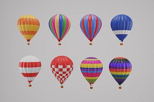 3D hot air balloon set