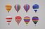 3D hot air balloon set