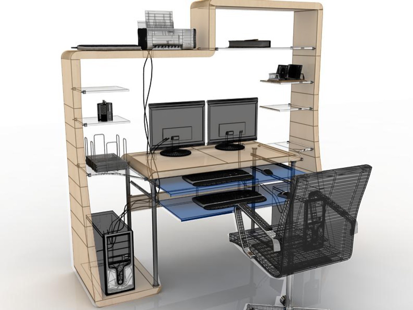 Computer Trolly 3d Max