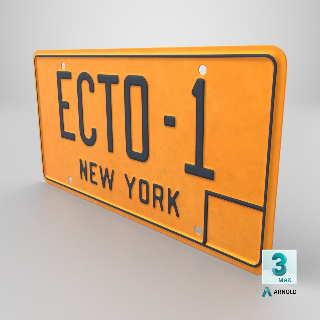 ECTO-1 Car License Plate New York 3D https://p.turbosquid.com/ts-thumb/rm/qRpIAi/JY/stemcell_max_arnold_render/png/1777990988/1920x1080/fit_q87/a1b0d2c640ec420b3c626bb09699287e37d451f2/stemcell_max_arnold_render.jpg