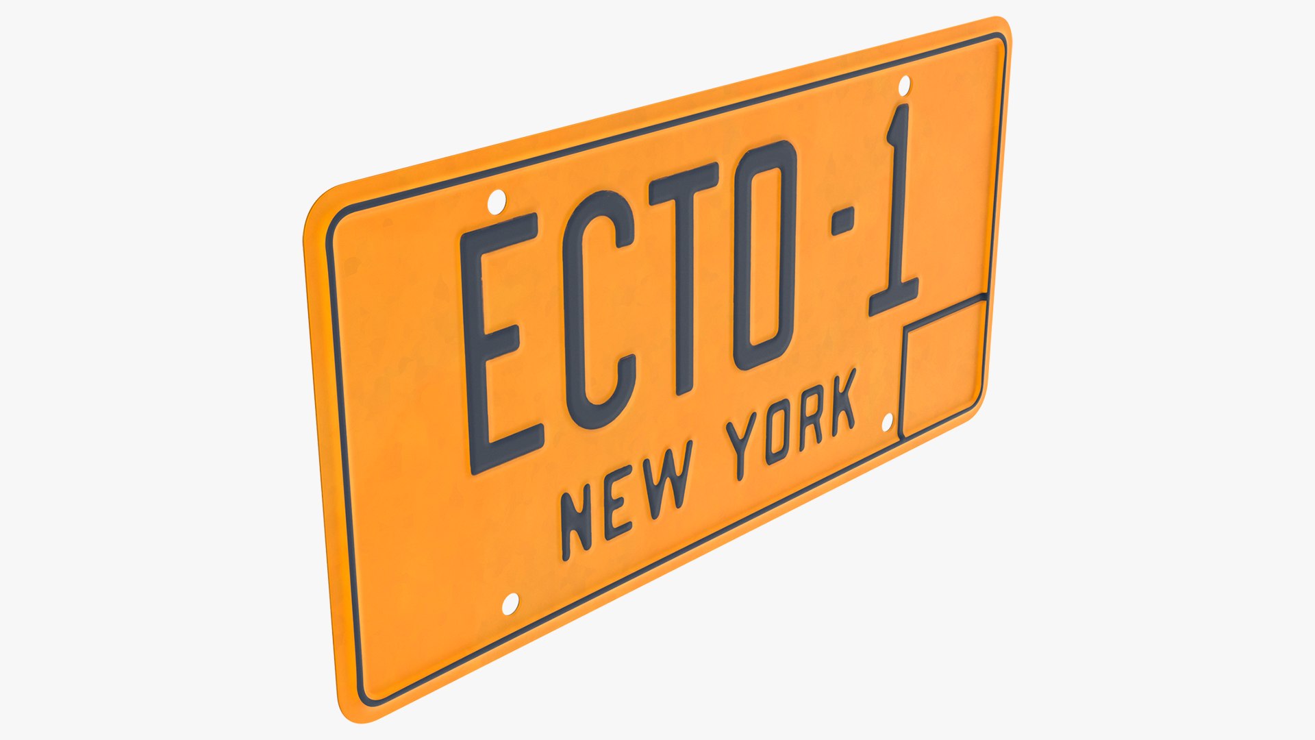ECTO-1 Car License Plate New York 3D model preview