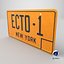 ECTO-1 Car License Plate New York
