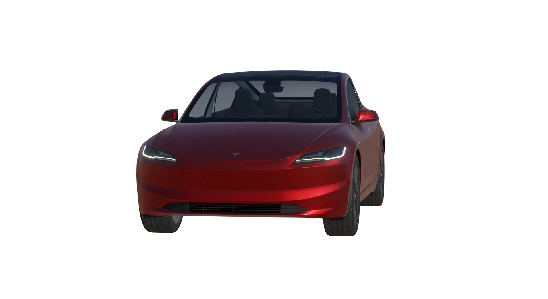 2024 Tesla Model 3 Highland '100% Vector' Template - Pixelsaurus
