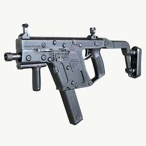 Kriss Vector SMG PBR Worn Low-poly 3D model