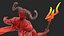 Devil Character with Trident Fur Rigged