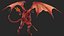 Devil Character with Trident Fur Rigged