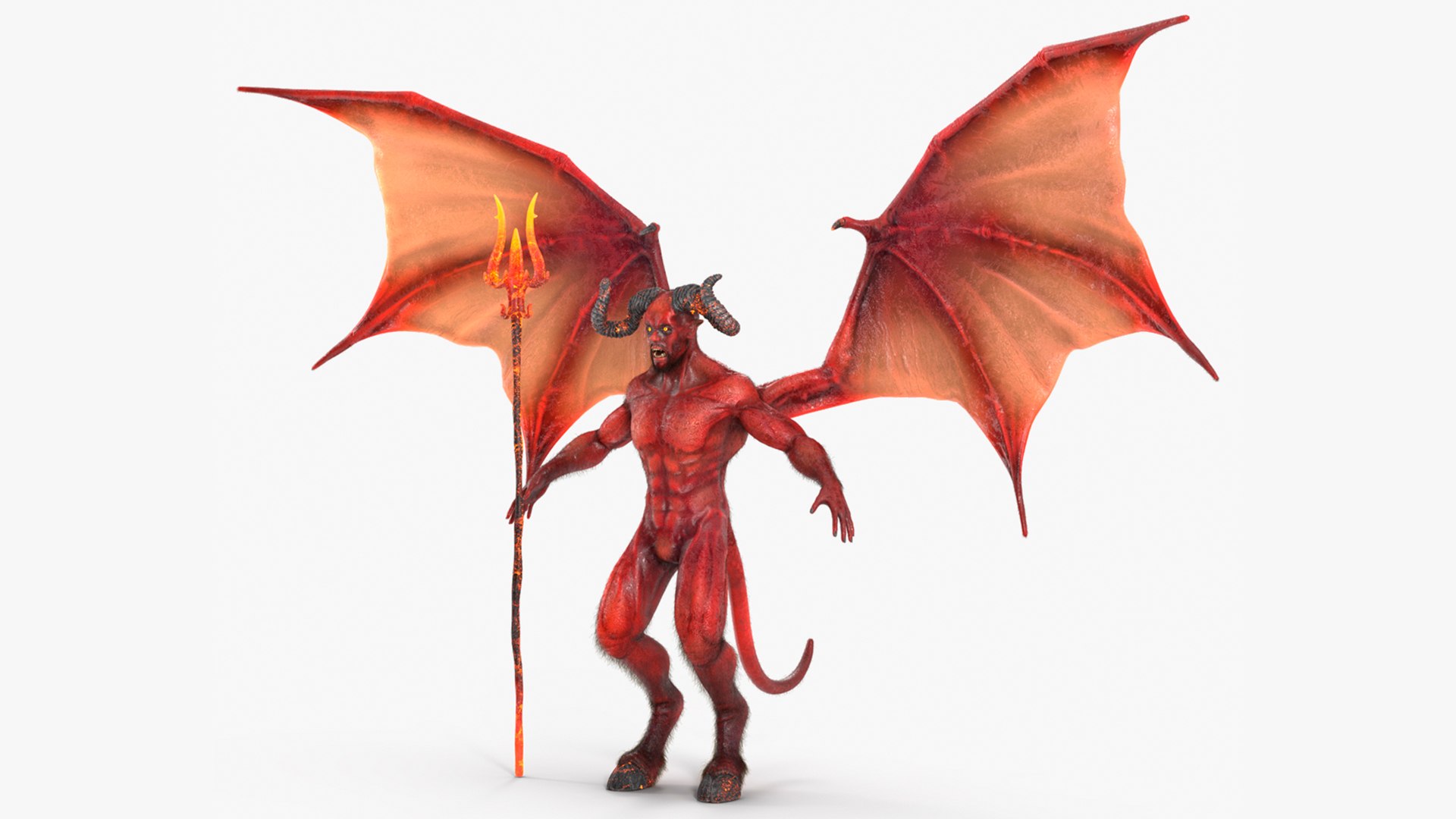 Devil Fur Rigged and His Throne Collection 3D model preview
