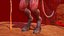 Devil Character with Trident Fur Rigged
