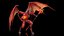 Devil Character with Trident Fur Rigged