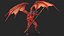 Devil Character with Trident Fur Rigged