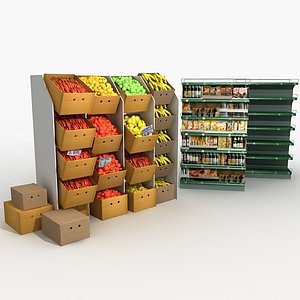 market stalls 3d model
