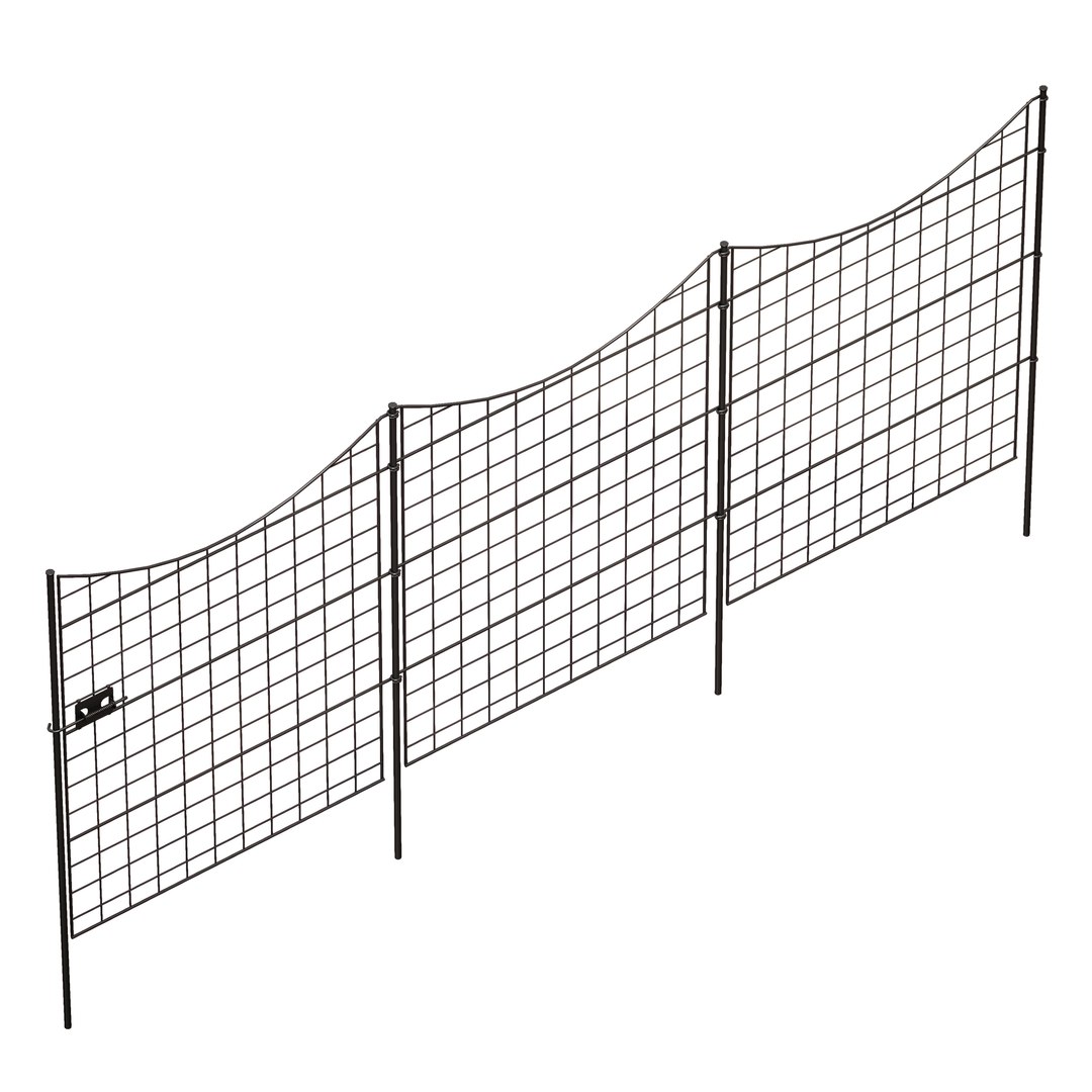 Metal Garden Fence Guardrail 3D Model - TurboSquid 1823142