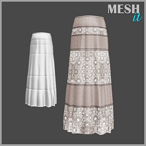 skirt brown 3d model