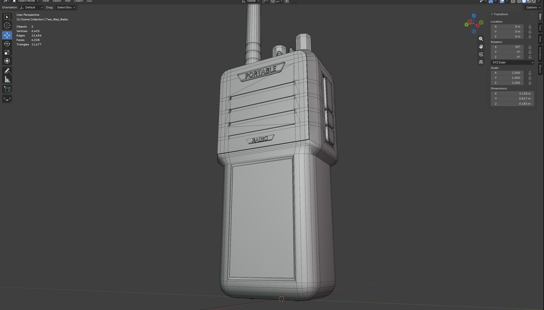 Two Way Radio 3D model https://p.turbosquid.com/ts-thumb/rn/97RxtU/0t/wire/jpg/1787382795/1920x1080/fit_q87/74d1cf1b83c99f850d78983d68364ecfe43747a3/wire.jpg