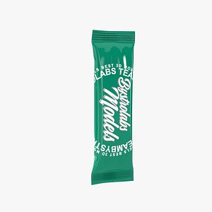 Stick Sachet Packaging Single Serve Mockup