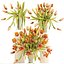 Bouquet of tulips set