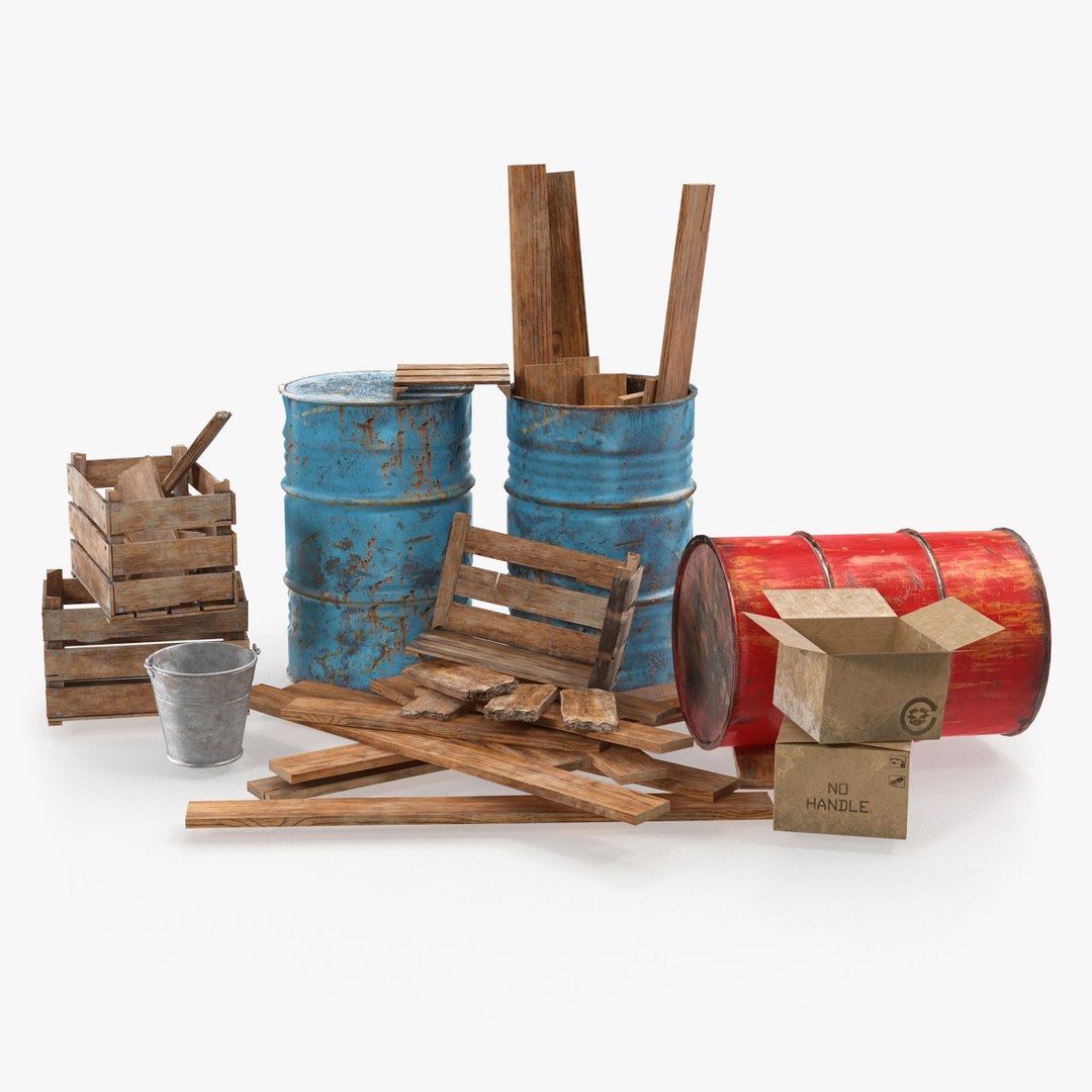 Industrial Debris 3D Model 3D model preview