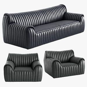 Aspen Channel Occasional Sofa and Chair
