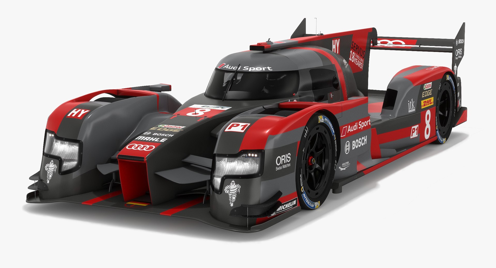 Audi R18 2016-spec Technology 3D Model - TurboSquid 1286683
