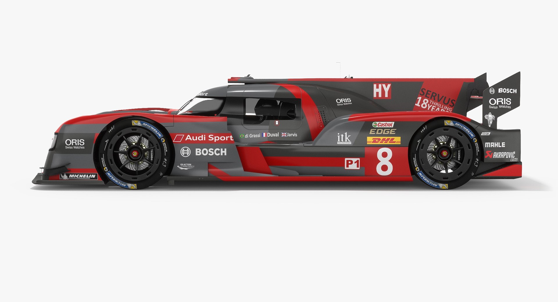 Audi R18 2016-spec Technology 3D Model - TurboSquid 1286683
