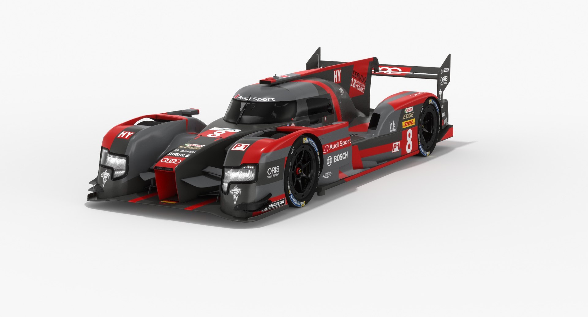 Audi R18 2016-spec Technology 3D Model - TurboSquid 1286683