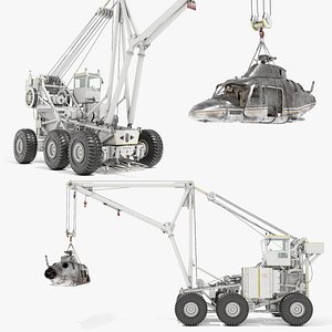 Flight Deck Crane Tilly with Damage Helicopter Hull