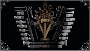 3D model Medieval Fantasy Blacksmith Tool PACK