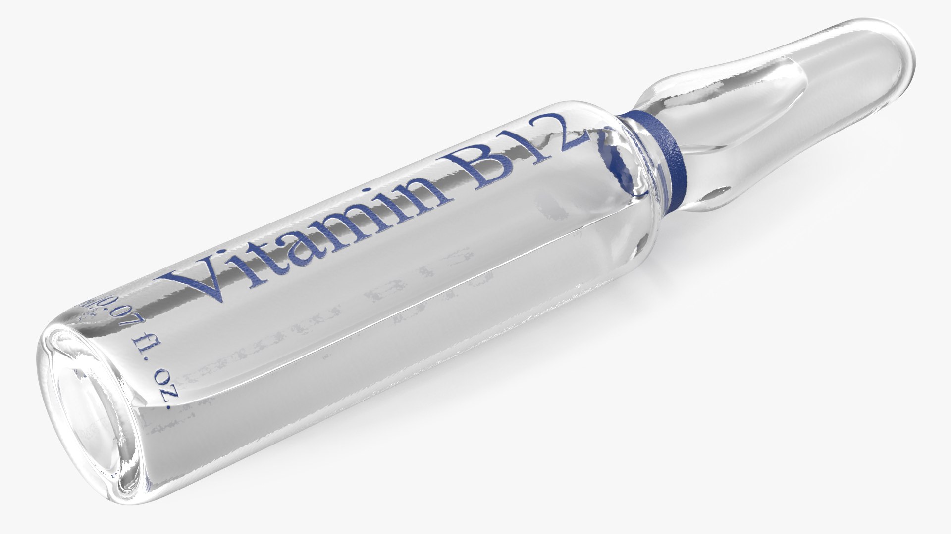 Cyanocobalamin B12 2ml Ampoule 3D model preview