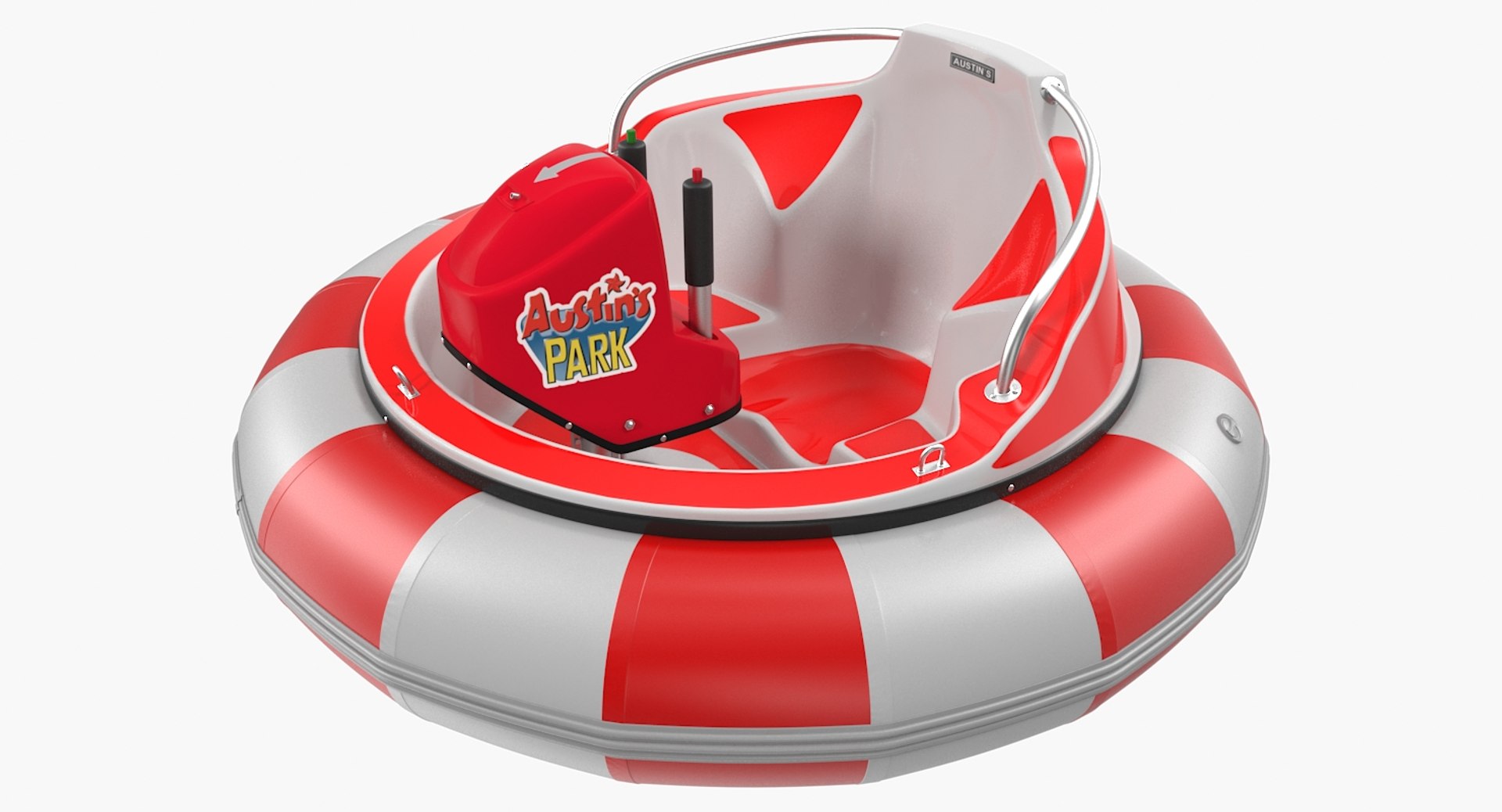 Amusement Park Bumper Boat 3D Model preview