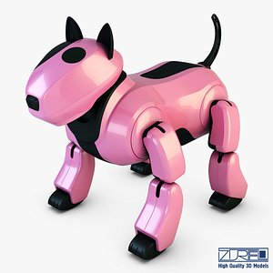 3d genibo robot dog pink