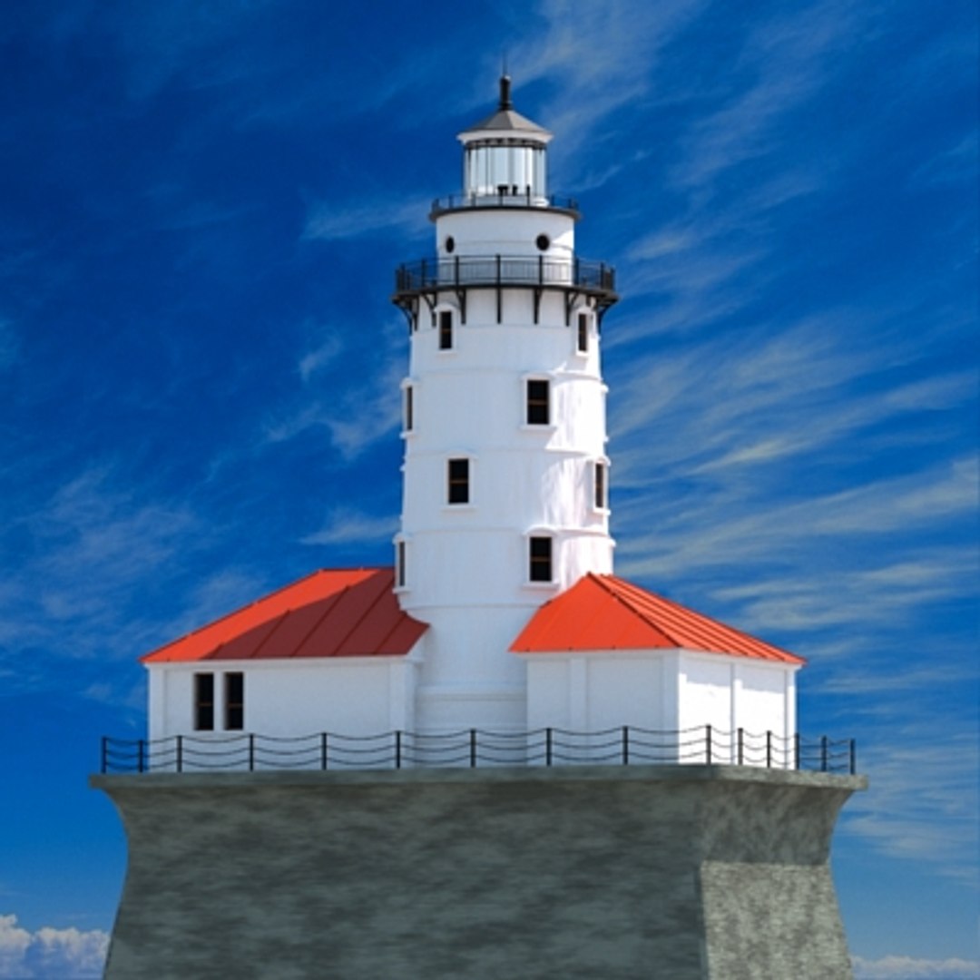 3d Lighthouse Artificial Rock Model