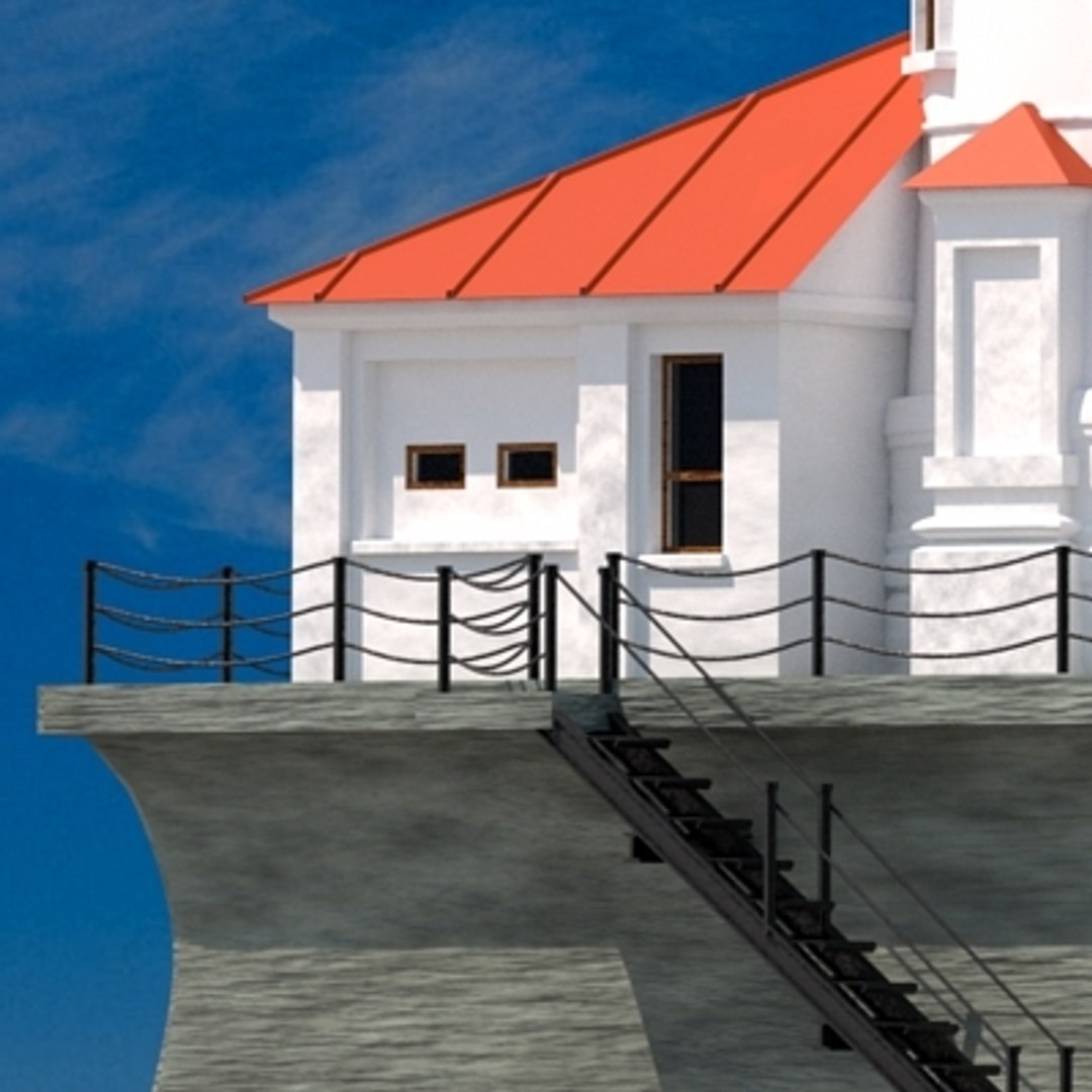3d Lighthouse Artificial Rock Model