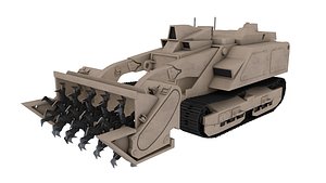 3D Uran-6 Multifunctional Robotic Demining System model