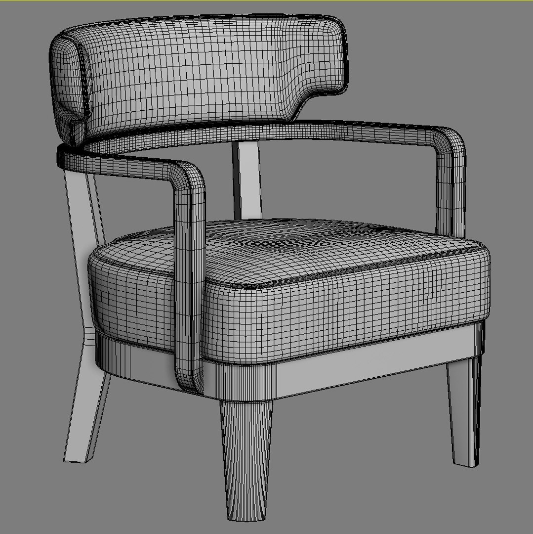 3d Model Small Armchair