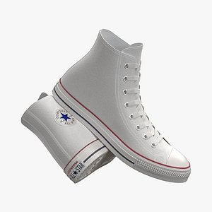 3D Chuck Taylor All Star Classic High Top White model