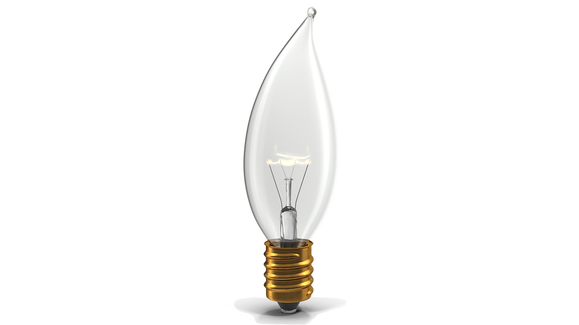 Flame Candelabra Light Bulb 3D model preview