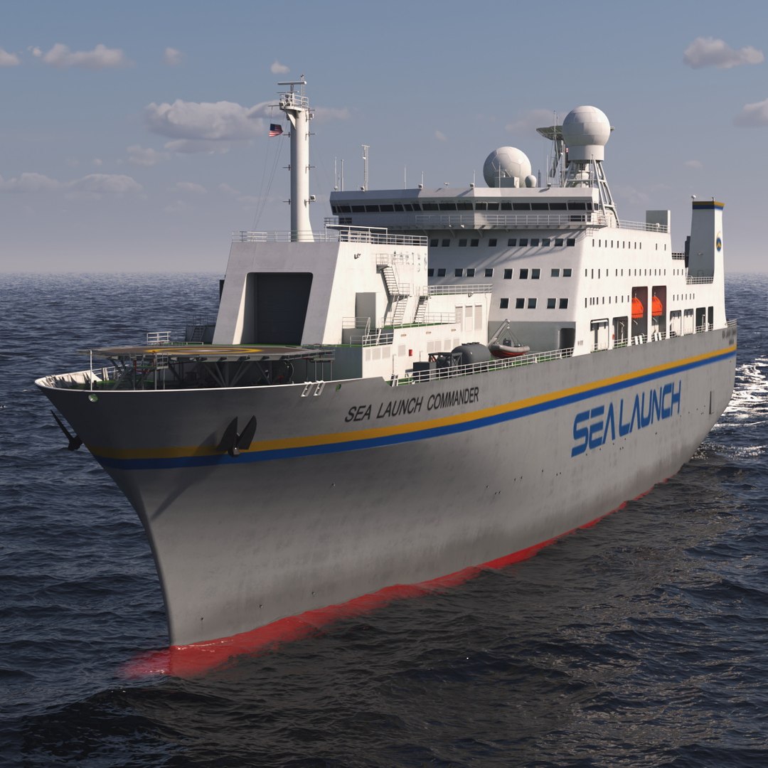Sea Launch Commander Vessel 3D model preview