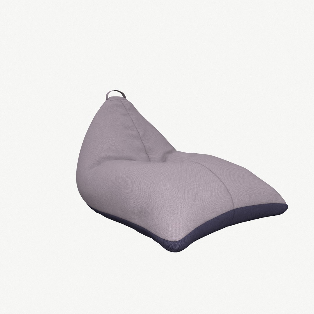 Bean Bag Fabric Chair 08 Model TurboSquid 2067373