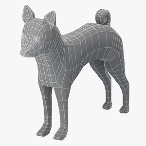 base mesh basenji dog 3D model