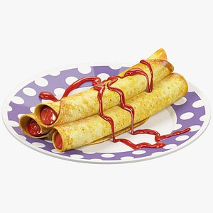 pancakes plate 3D model