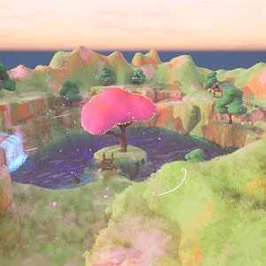 Stylized Japanese Nature Pack Low Poly