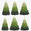 Velas em forma de árvore de Natal verde