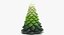 Velas em forma de árvore de Natal verde