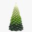 Velas em forma de árvore de Natal verde