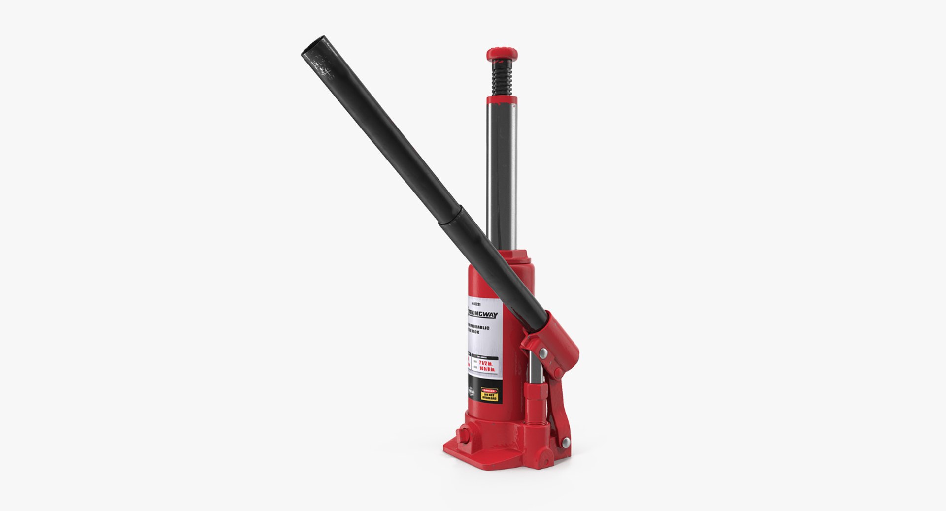 Hydraulic Bottle Jack Rigged 3D model preview