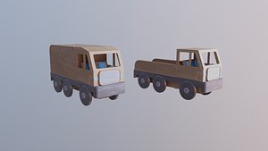 WOODEN TRUCK TOYS BUNDLE - RogueFilmProductions model