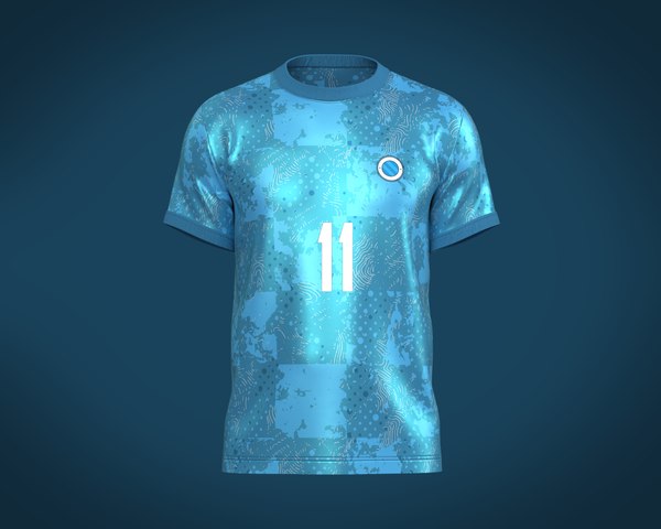 Soccer Football Blue color Jersey Player-11 3D model - TurboSquid 2036683