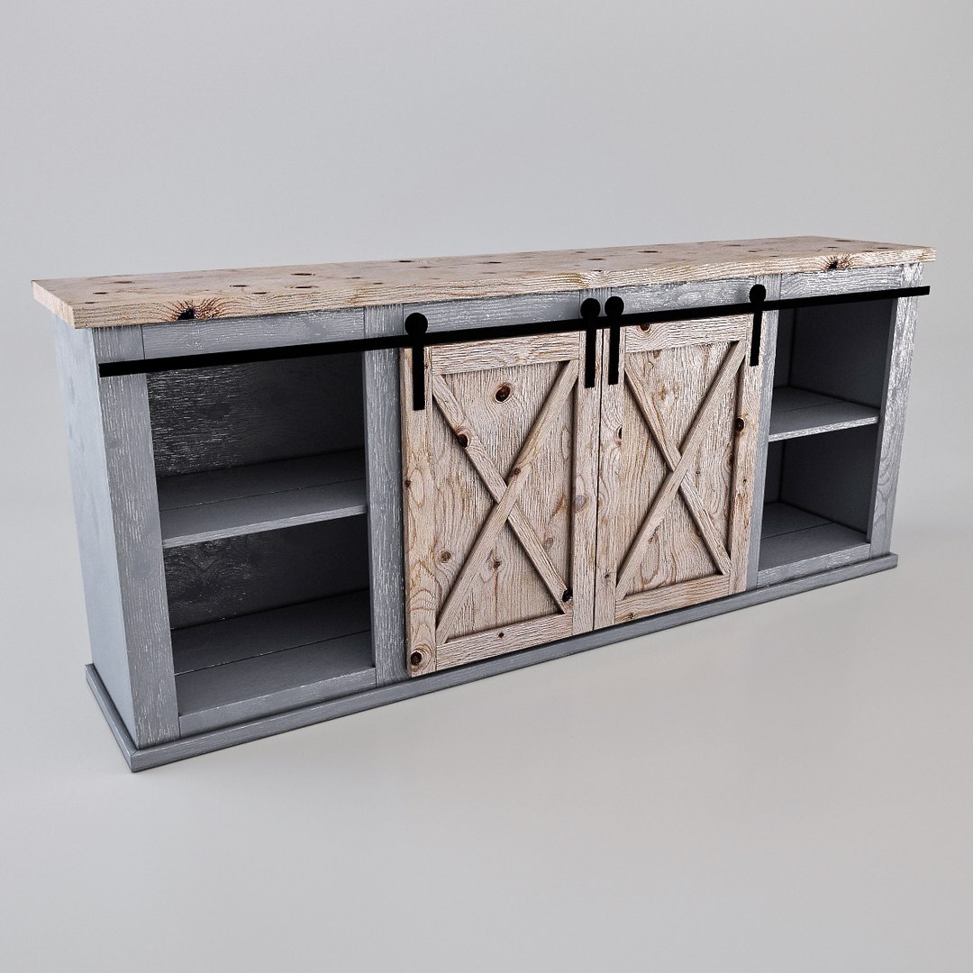 3D Grandy Sliding Door Console - TurboSquid 1353254