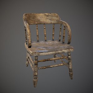 Western Saloon Chair 02 - PBR Game Ready