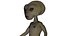 3D grey alien